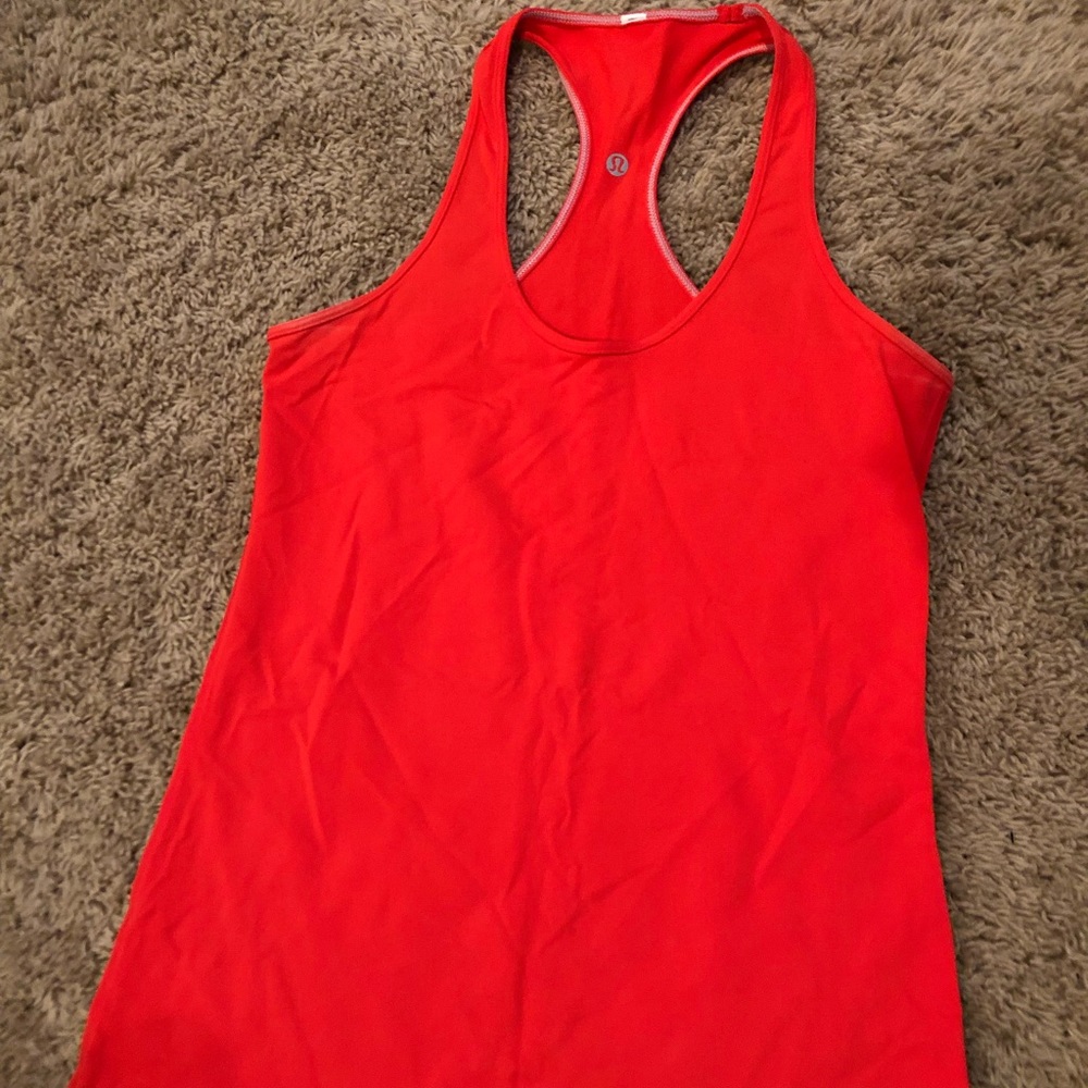 Lululemon red tank. Worn twice!!